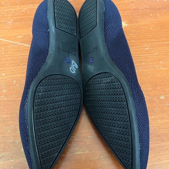 Rothy’s Women’s Navy Blue Point Toe Flats, Size 7 - Picture 5 of 6